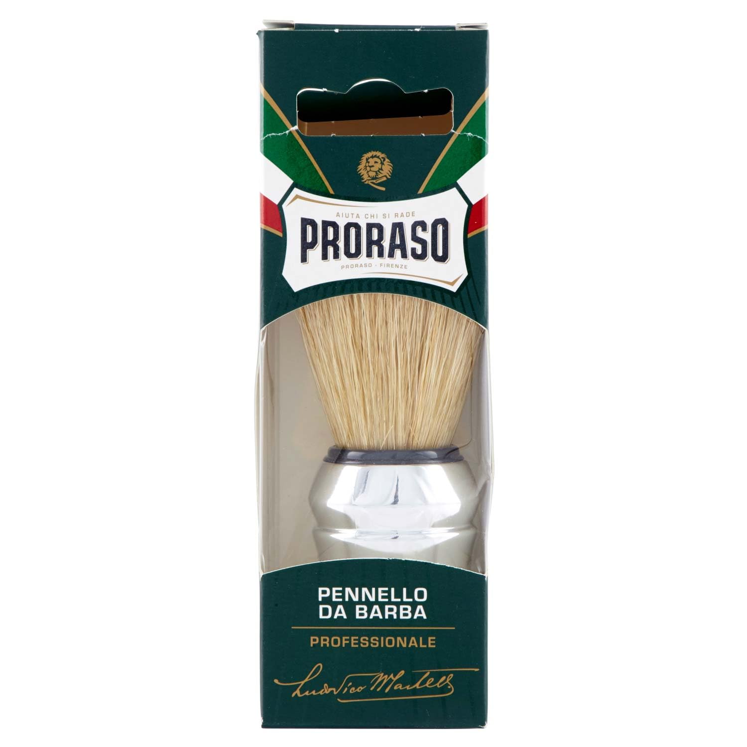 PRORASO Shaving Brush, Lathering Brush, 100% Pig Bristle, Made in Italy (x 1)