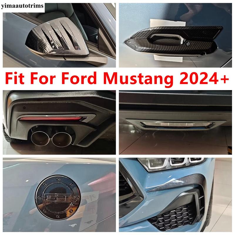 Rear Fog Lamp / Brake Light / Rearview Mirror / Door Handle Bowl / Fuel Tank Cover Trim Accessories For Ford Mustang 2024 2025
