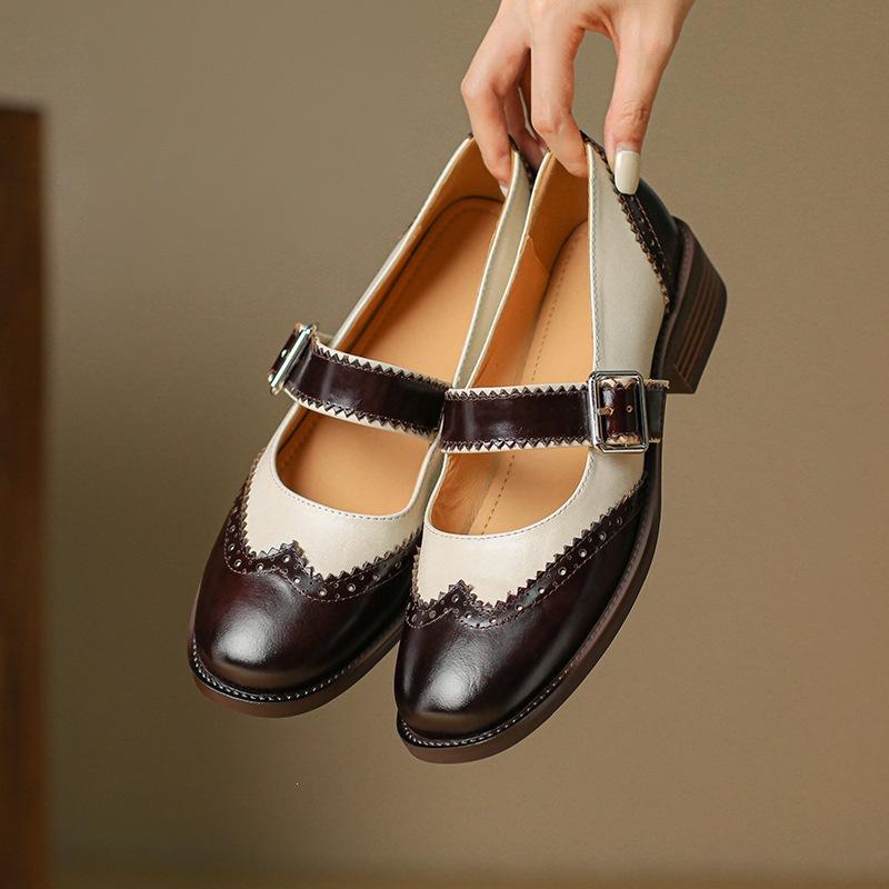 Burning Flower Small Leather Shoes Medium