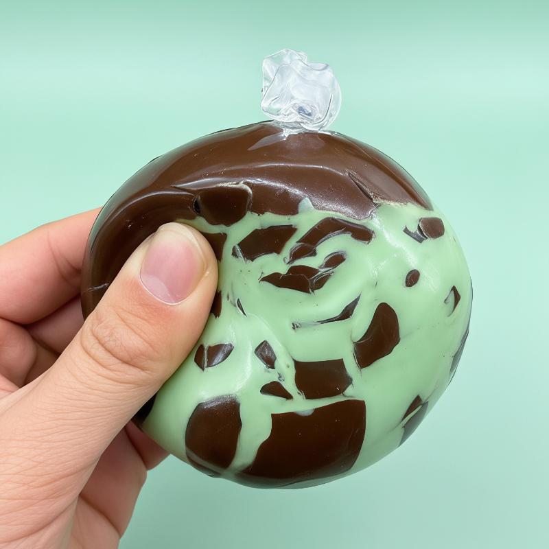 Chocolate Appearance Crispy Ball Decompression Toy Non-toxic Material Crunchy Sound Fidget Toy for Kids Adults Party Favor Gifts