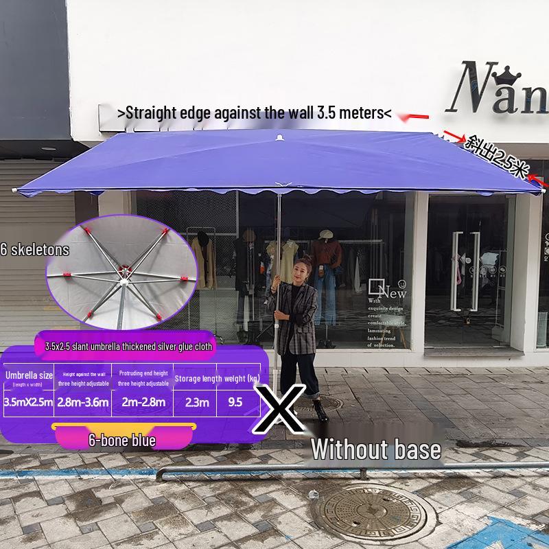 Commercial Outdoor Tilting Sunshade Umbrella: Large, Foldable, Thickened Awning for Sun Protection