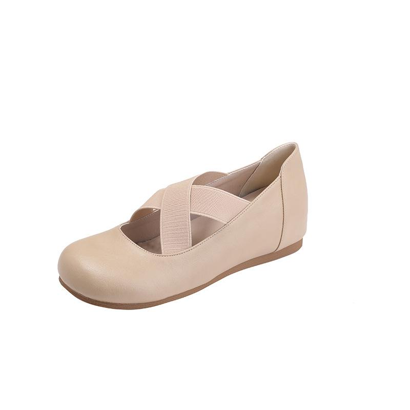 Inner height increase Mary Jane women's shoes French one-pedal evening single shoes women's 2025 spring new with skirt grandma shoes