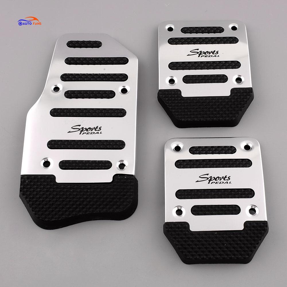 X AUTOHAUX Repose-Pieds Pédale Aluminium Antidérapante Pour Ford Mustang 2015-2020 - Couverture Morte Argentée Stylée