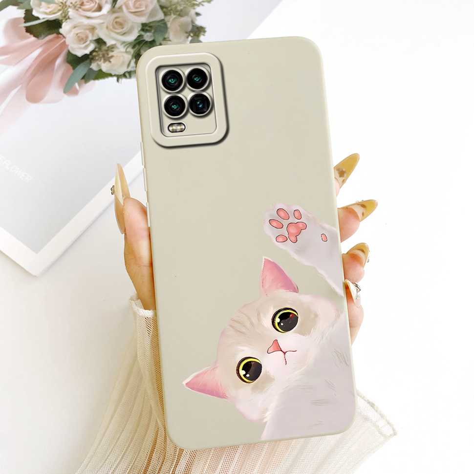 For Xiaomi Mi 10 Lite 5G Case Soft Silicone Retro Print Back Cover For Xiaomi Mi 10Lite M2002J9G M2002J9S Phone Cases