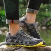 Leather Men Casual Shoes Male Summer Shoes Mesh Breathable Men Sneakers Rubber Sole Men'S Hiking Shoes Outdoor  De