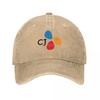 Classic CJ Group Logo Vintage Baseball Cap Unisex Style Distressed Washed Snapback Hat Outdoor Activities Unstructured Soft Hats