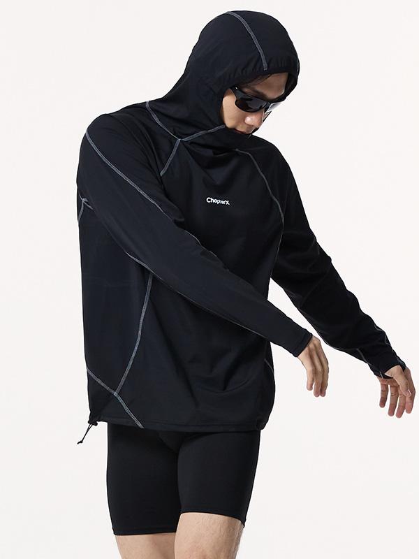 Quick Dry Active Runner'S Hoodie (Black)