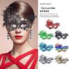 Gold Foil Lace Masquerade Mask for Women - Halloween Party Half Face Eye Mask