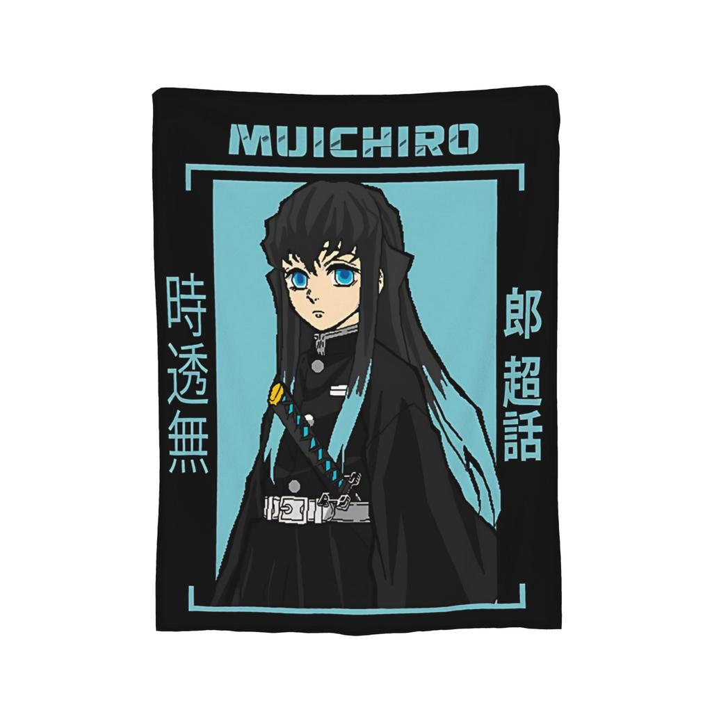 Muichiro Tokito  Blankets Fleece Awesome Breathable Throw Blanket for Bedding Lounge Autumn/Winter,