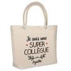 Sac De Plage - PLANETEE - Sac Isotherme Agathe Une Super Collègue - Coton - Grande Contenance - Imprimé En France