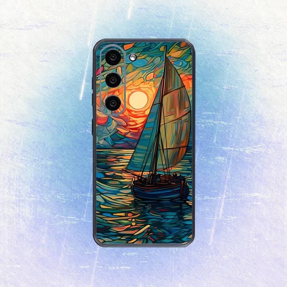 

S-Sailing S-Ship Boat Phone Case For Samsung Galaxy A73,A72,A71,A70,A53,A52,A51,Others Soft Black Cover Samsung a71 4g