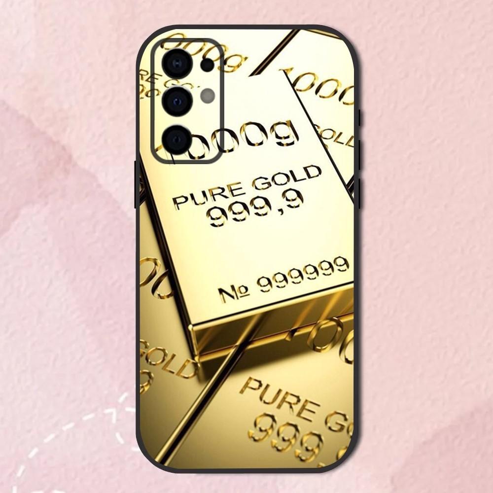 Gold Money Pattern Phone Case For Samsung S24,S21,S22,S23,S30,Ultra,S20,Plus,Fe,Lite,Note,10,9,5G Black Soft Shell