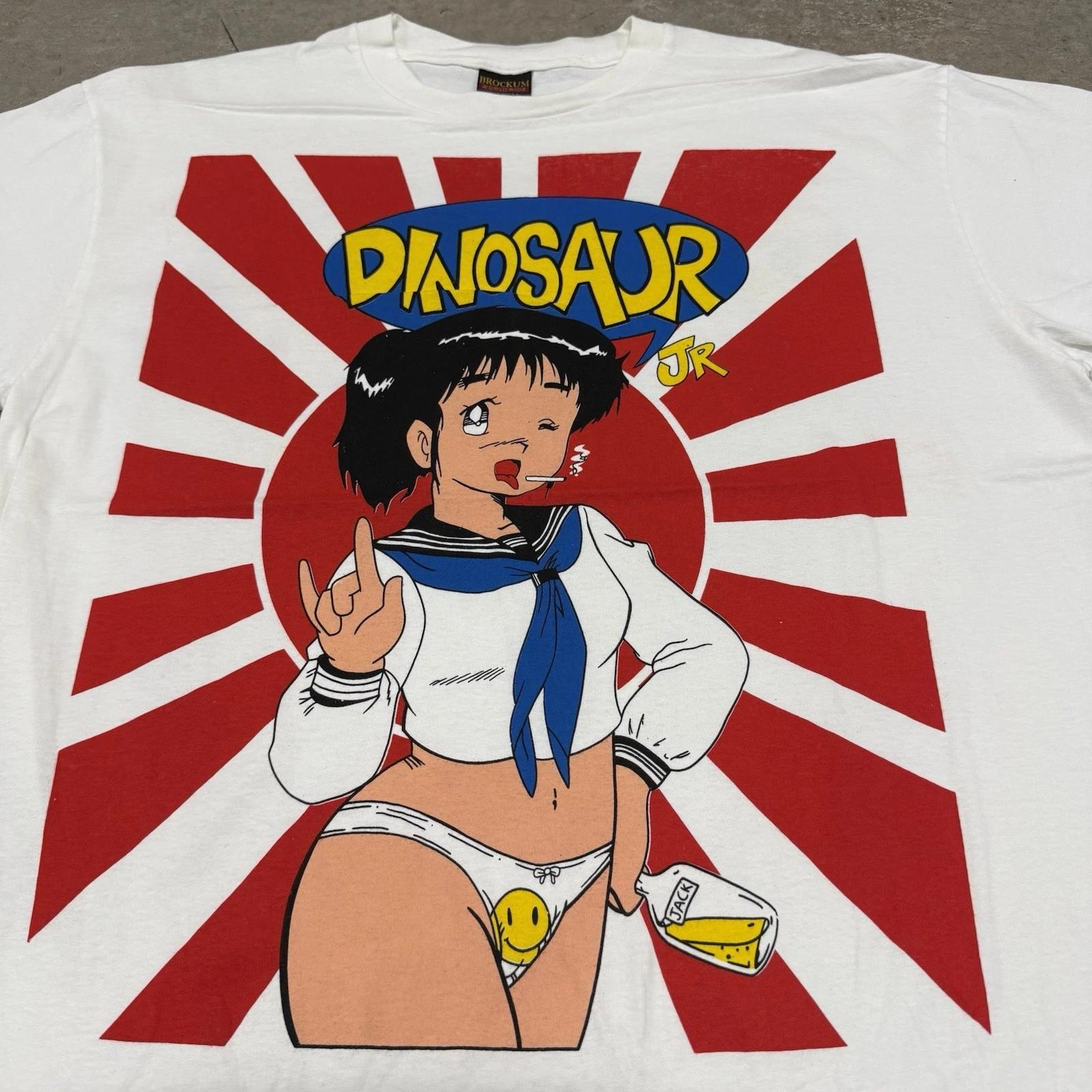

Vintage Dinosaur Jr Anime Band T T-Shirt 1990 Tour Tee Size XL Brockum REPRINT 3XL