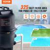 Cartridge Pool Filter, 30 Sq.m Filter Area Inground Pool Filter, Above Ground Swimming Pool Filtration Filter System with Upgrade Filter &Leak-proof,