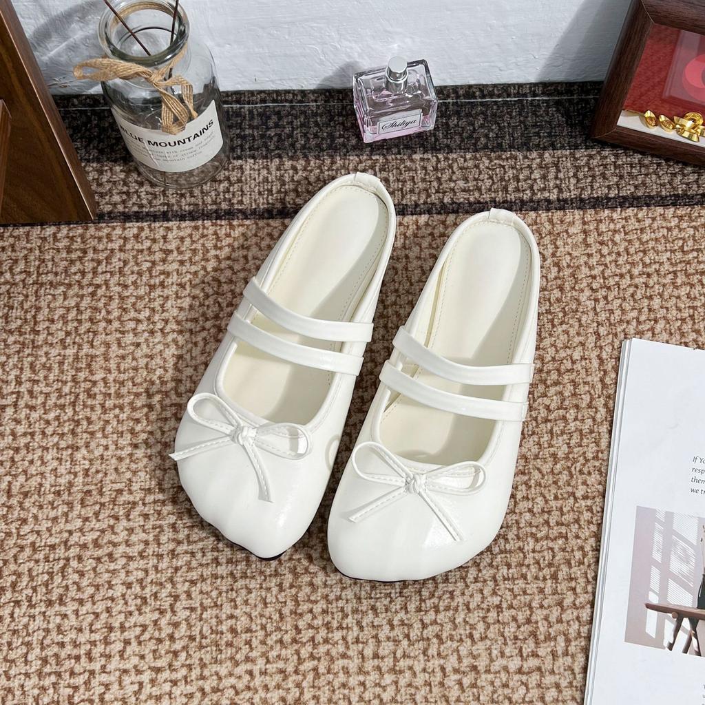 Grape mother summer new French half slippers women's outer wear advanced sense inner height increase platform muller shoes women 2025