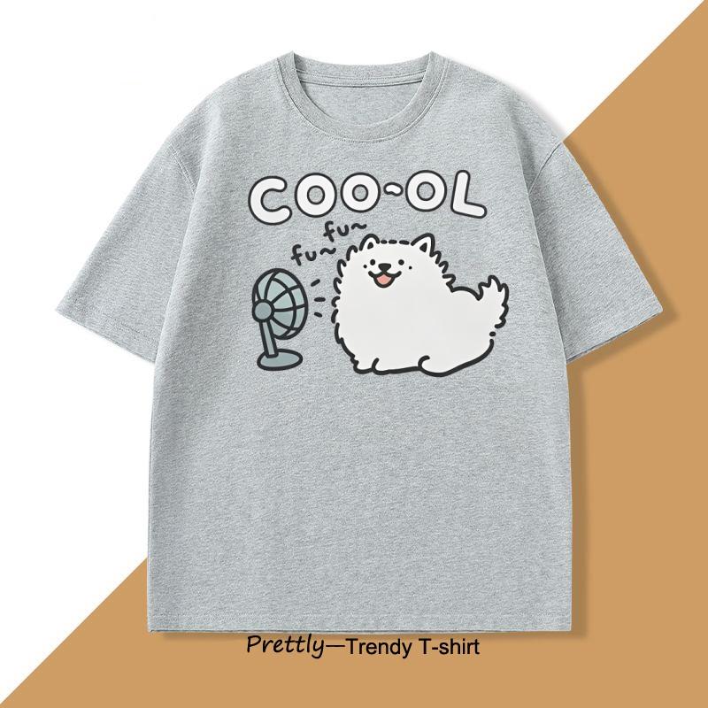 Funny Cute Dog Cool Fan TShirt Men Women Summer Puppy Graphic Tee Adorable Dog Lover Tshirt Harajuku Cotton Short Sleeve Tees