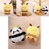 Panda And Bee Plush Keychain For Girls Gift Cute Animal Car Accessory