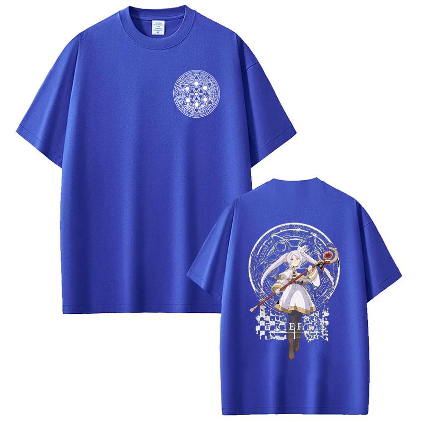Anime Frieren Beyond Journeys End Frieren Tshirt Men Women Clothing Fashion Short Sleeve 100 Cotton Summer Tshirts Cosplay