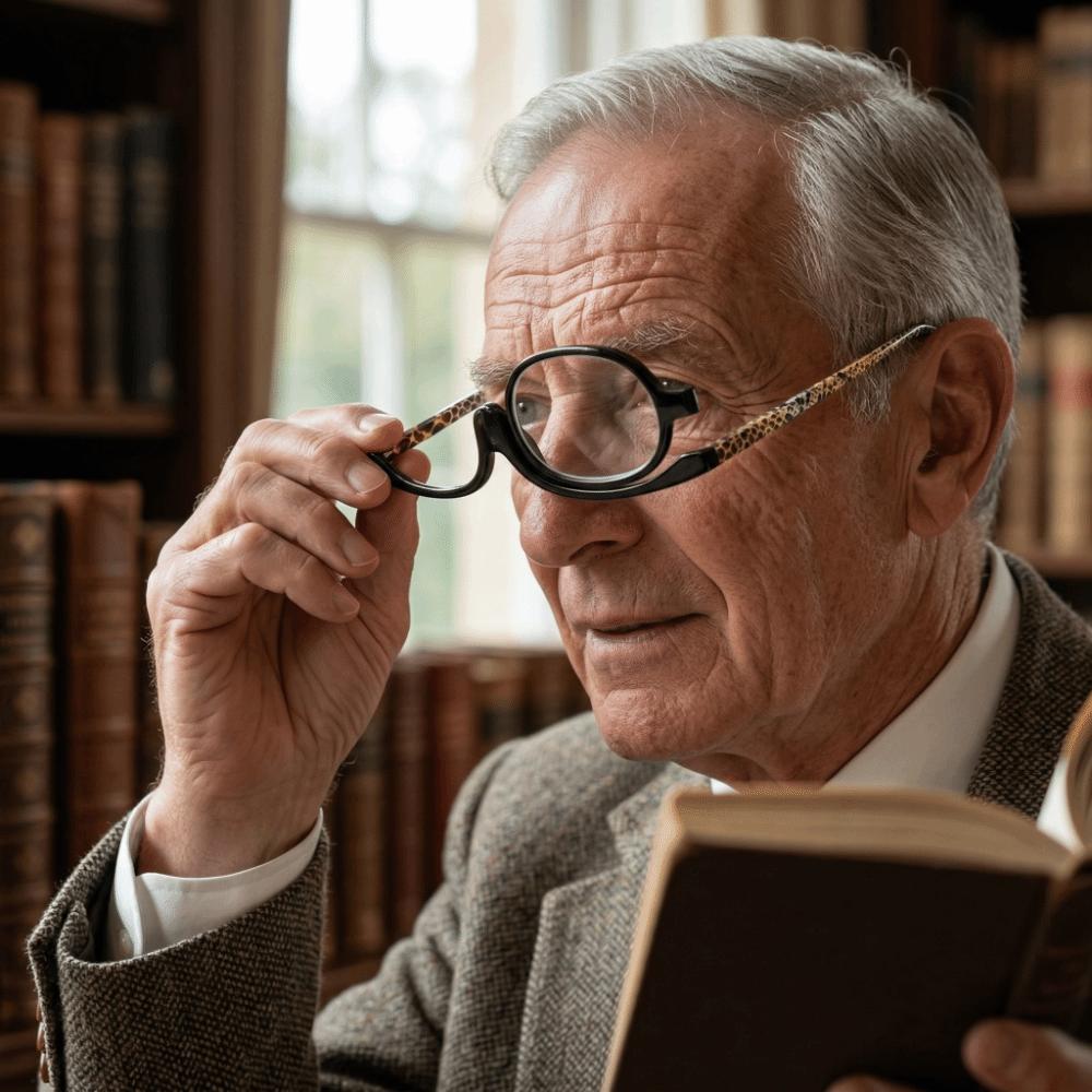 Magnification Folding Eyeglasses Rotating Design Presbyopia Glasses Reading Use