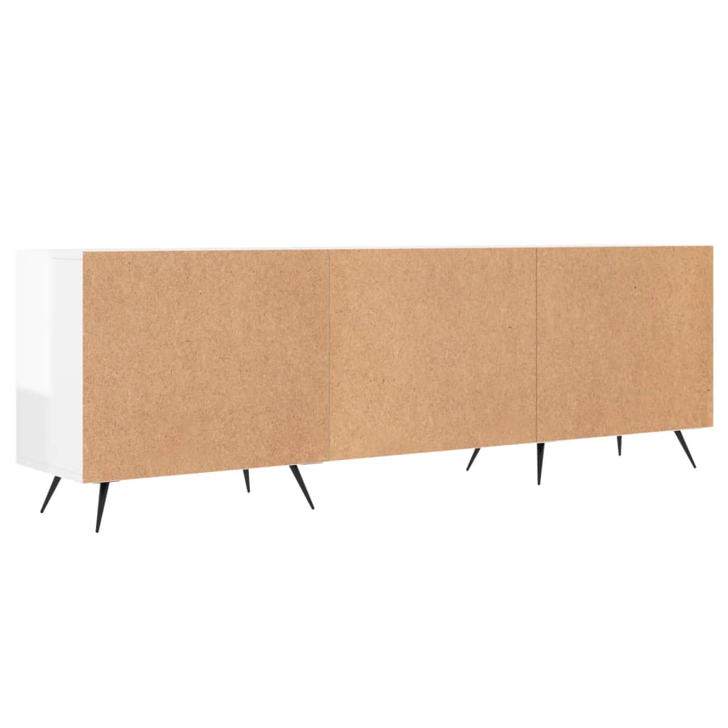 Glossy White TV Cabinet 150 x 30 x 50 cm Particleboard