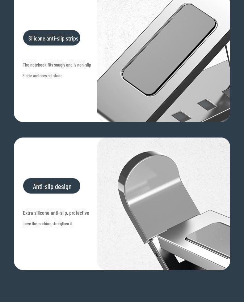 N8 Adjustable Double-Layer Folding Laptop and Tablet Stand with Heat Dissipation.