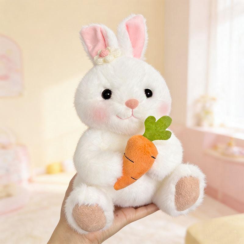 Plush Rabbit Toy With Carrot And Mushroom Design For Children Gift