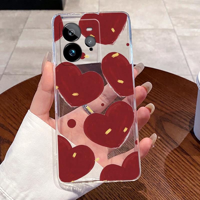Jelly Casing For Realme GT 7 Pro / GT 7 / GT 7T Fundas Clear Silicone Soft TPU Back Cover Cute Cat Rabbit Heart Protective Case
