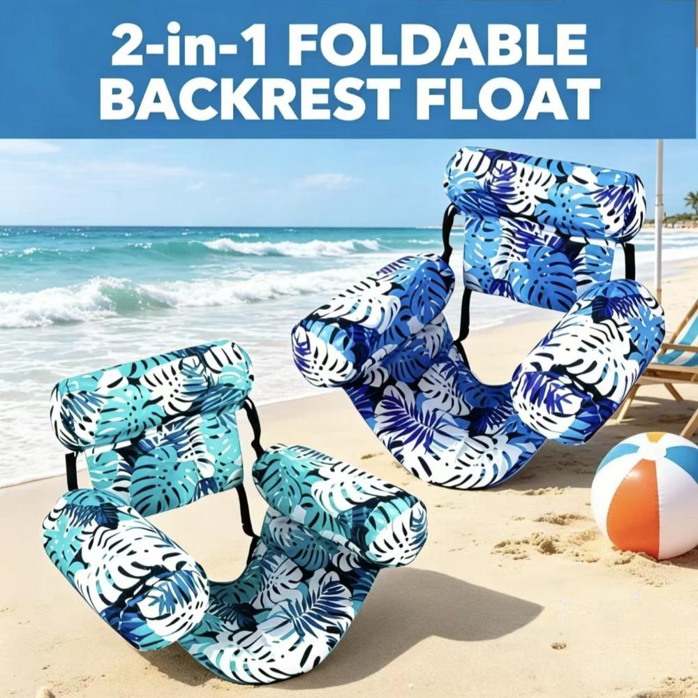 1Pc Heavy-Duty Inflatable Pool Chairs & Noodles – Blow-Up Lounge for Adults, Lake, Beach, Backyard Parties Floating Chair Set