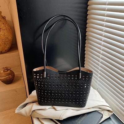 Hohltasche mit großem Fassungsvermögen, Damen Sommer neu, vielseitige Schulter-, Mutter-und-Kind-Tasche, Freizeit-Pendler-Tragetasche