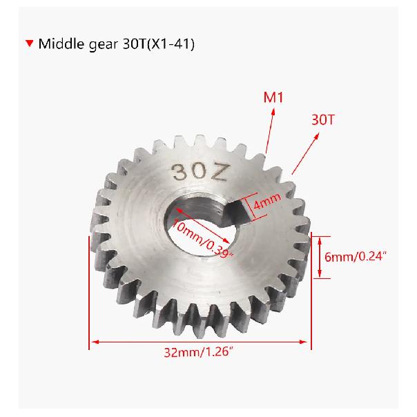6pcs Change Gear Set SIEG X1& SX1&JET JMD-1&SOGI S1-16&Compact 1&Clarke CMD10 Lathe Metal Exchange Gear