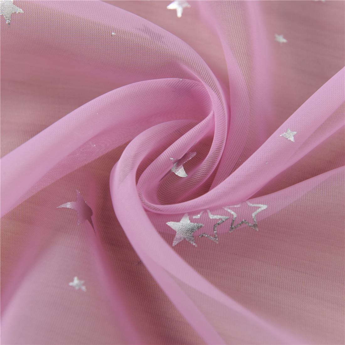 

Звездная полупрозрачная занавеска для спальни и гостиной - Модный дизайн Rod Pocket 100*200 cm