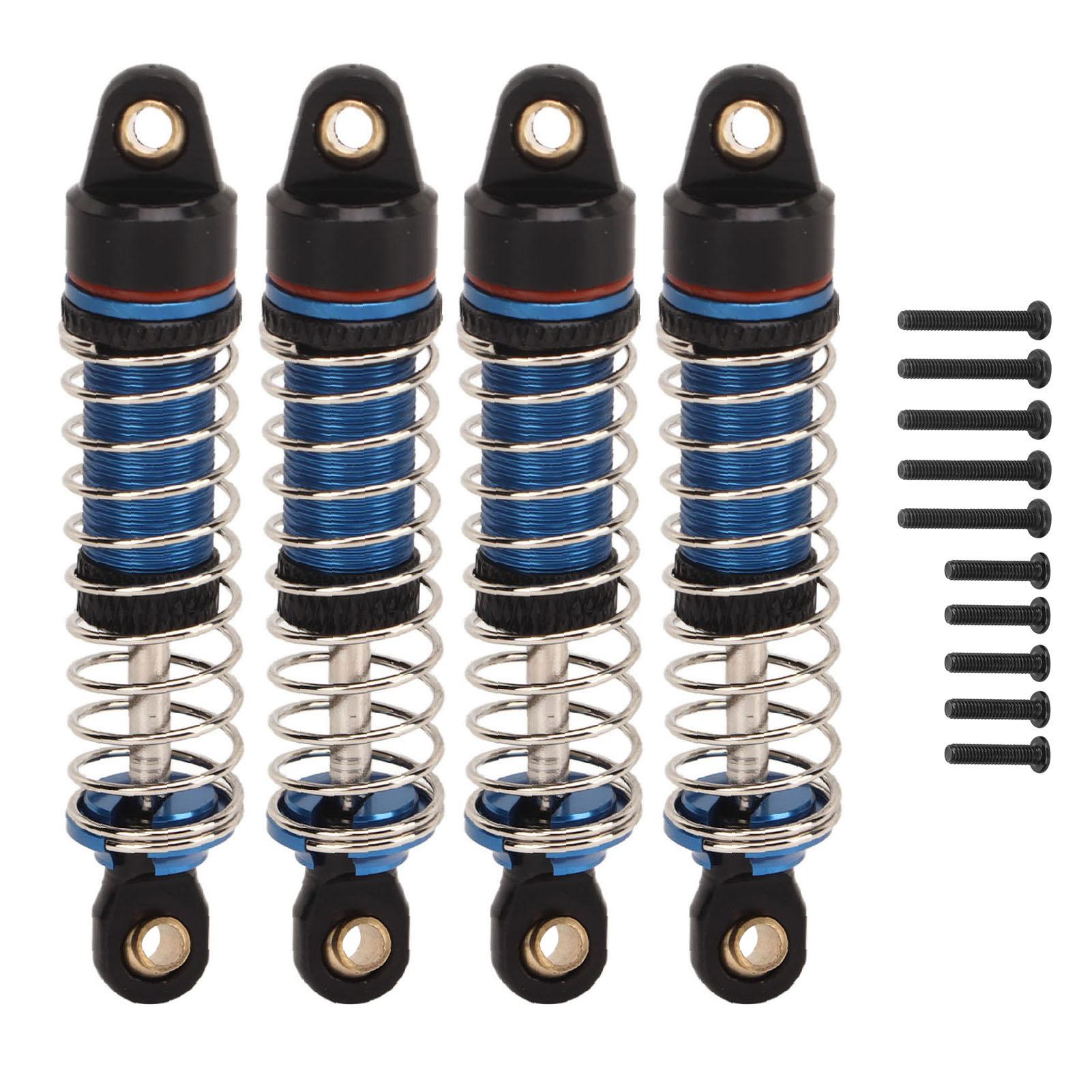 

4pcs RC Shock Absorbers Replacement Aluminum Alloy RC Car Dampers for Traxxas 118 Blue
