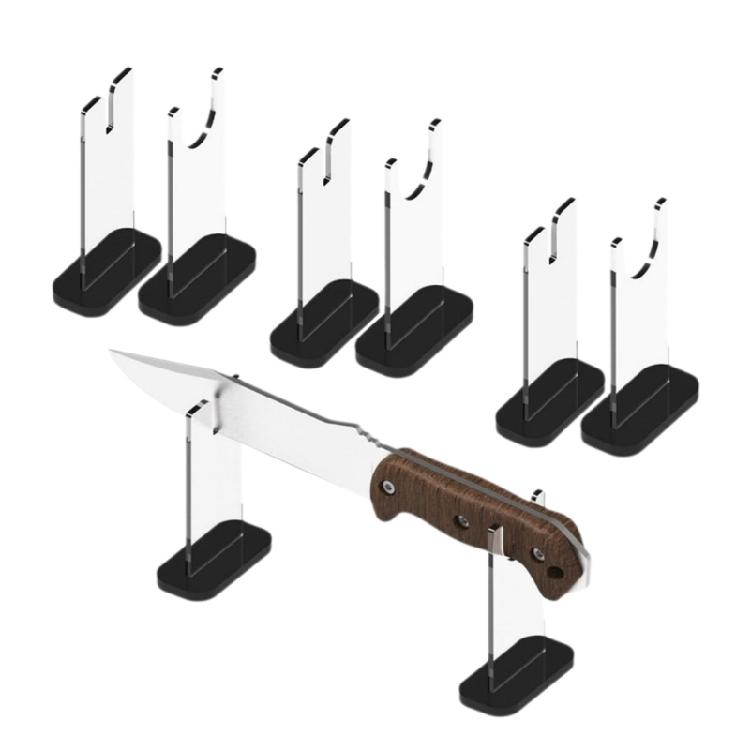 Elegant Layer Cutlery Rack in Acrylic, Clear Cutlery Organize Stand for Culinary Tool Exhibition