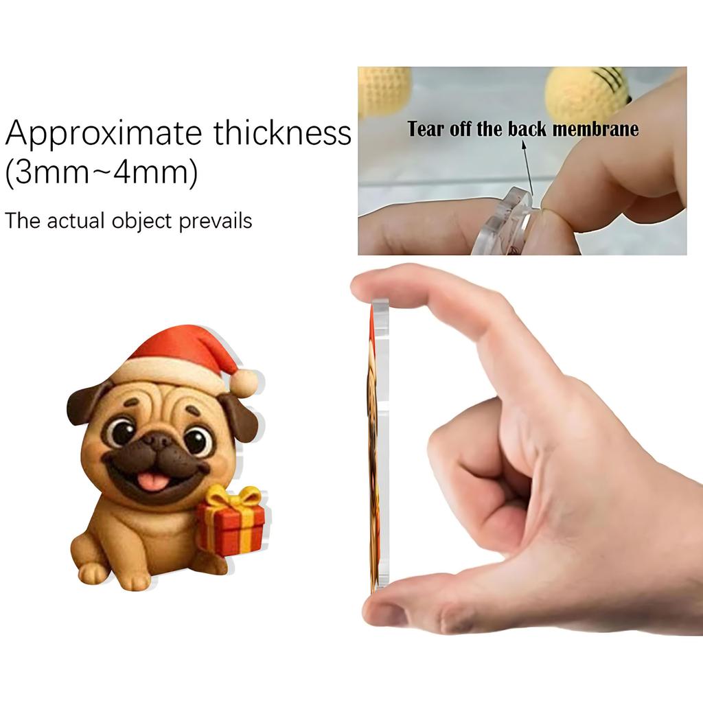 2D Flat Acrylic Mystery Box 24pcs Pendant With Airplane Box Funny Christmas Countdown Calendar