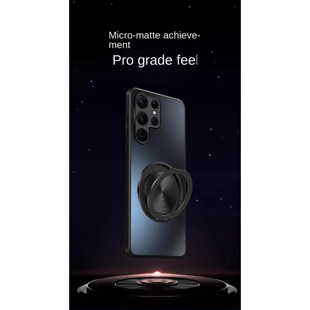 Magnetic Stand Magsafe Case for Samsung Galaxy S24 S23 S22 Ultra Plus Shockproof Hard Matte Ring Holder 360°Rotating Kickstand Protective Back Cover