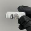 Honeycomb Hand Out Grillz Hiphop Jewelry 925 Silver Top 4 Custom Grillz With Vvs Moissanite Diamond