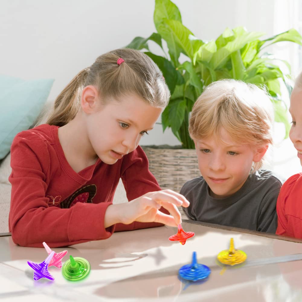 Children's Acrylic Spinning Top Gem Toy, Colorful, Durable, Shiny Crystal Top, Suitable for Boys and Girls at Home, Parties, School, Preschool, Play,
