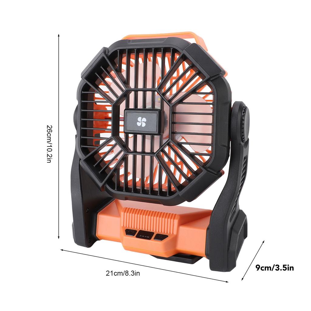 Outdoor Camping Fan Professional Efficient USB Rechargeable Tent Fan Camping Fan with LED Lantern for Camping Outdoor