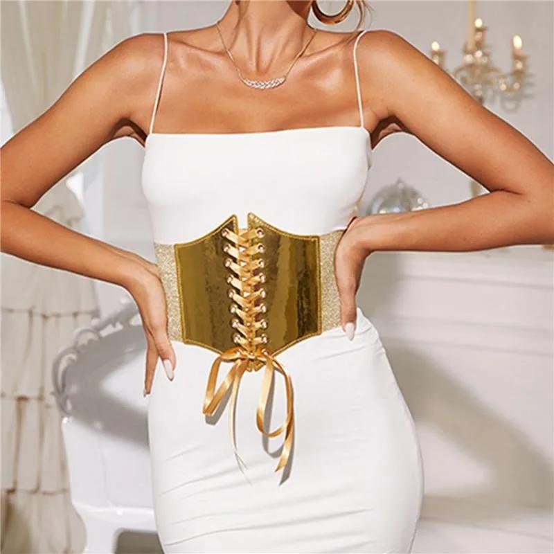 Corset Belt Bandage Wide Girdle Body Women Elastic High Waist Belts Cinto Sobretudo Feminin Ceinture золотой