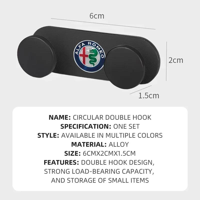 1pcs Car Sticky Hook Key Fob Holder For Alfa Romeo 159 147 156 166 Giulietta Giulia Mito Stelvio Brera Spider Auto Accessories MV8