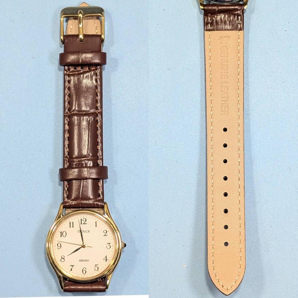 SEIKO DOLCE Battery and Strap Working Men's Watch, Replaced, Condition, D-11