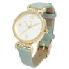 Fieldwork Women's Analog Watch with Leather Strap and Sparkling Stones, Jewelia Green, JN044-3