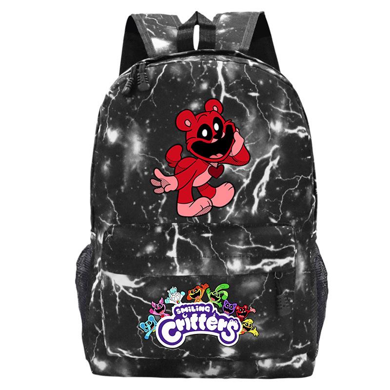 Cartoon Printed Children'S Backpack, Animation Schoolbag, Male And Female Primary And Secondary School Students Outdoor Travel Backpack