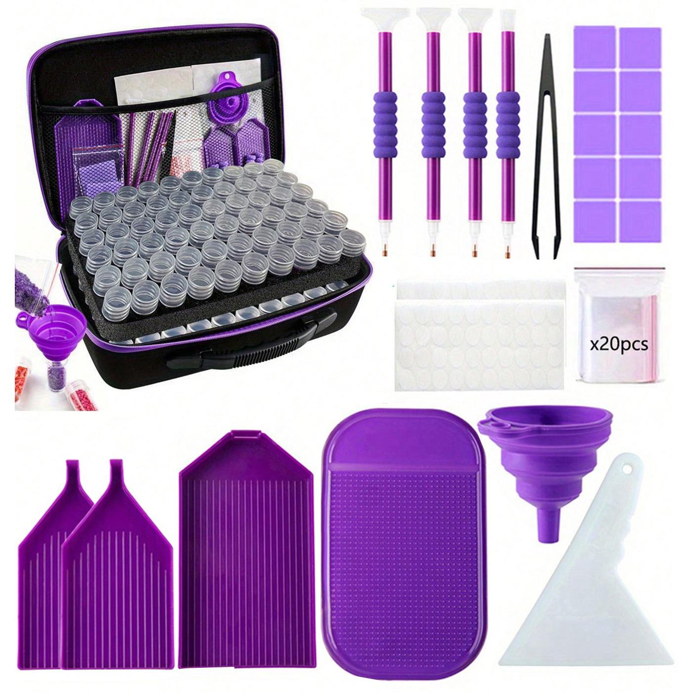 

Набор для самостоятельной алмазной живописи с коробкой для хранения, пинцетом, подносом и т. д.. - Набор для творчества «все в одном»