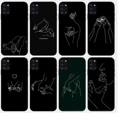 Sexy Line Art Růžový Milovník Harajuku Estetika Pouzdro Na Telefon Pro Samsung Galaxy S21 A51 A50 A71 A52 A72 S20 A21S Note 20 10Lite Plus