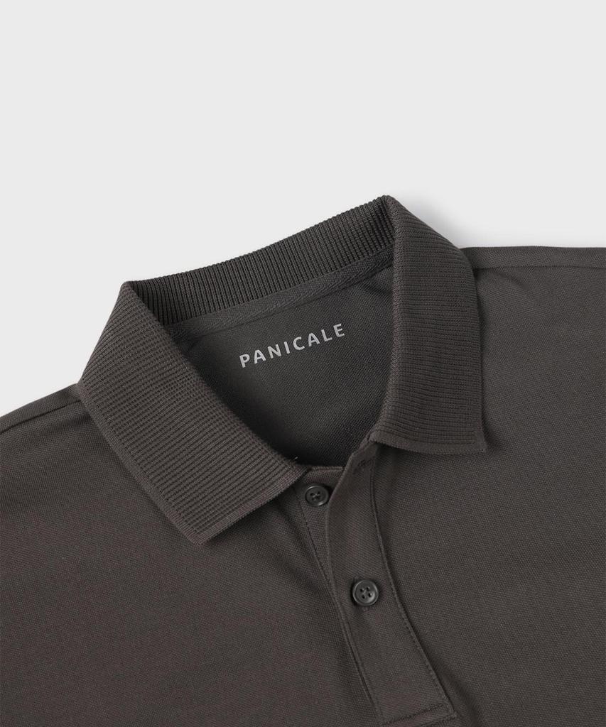 PANICALE Basic Logo Pique Polo Shirt [Charcoal]