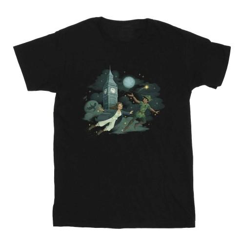 Peter Pan And Wendy Mens Big Ben Clouds Cotton T-Shirt