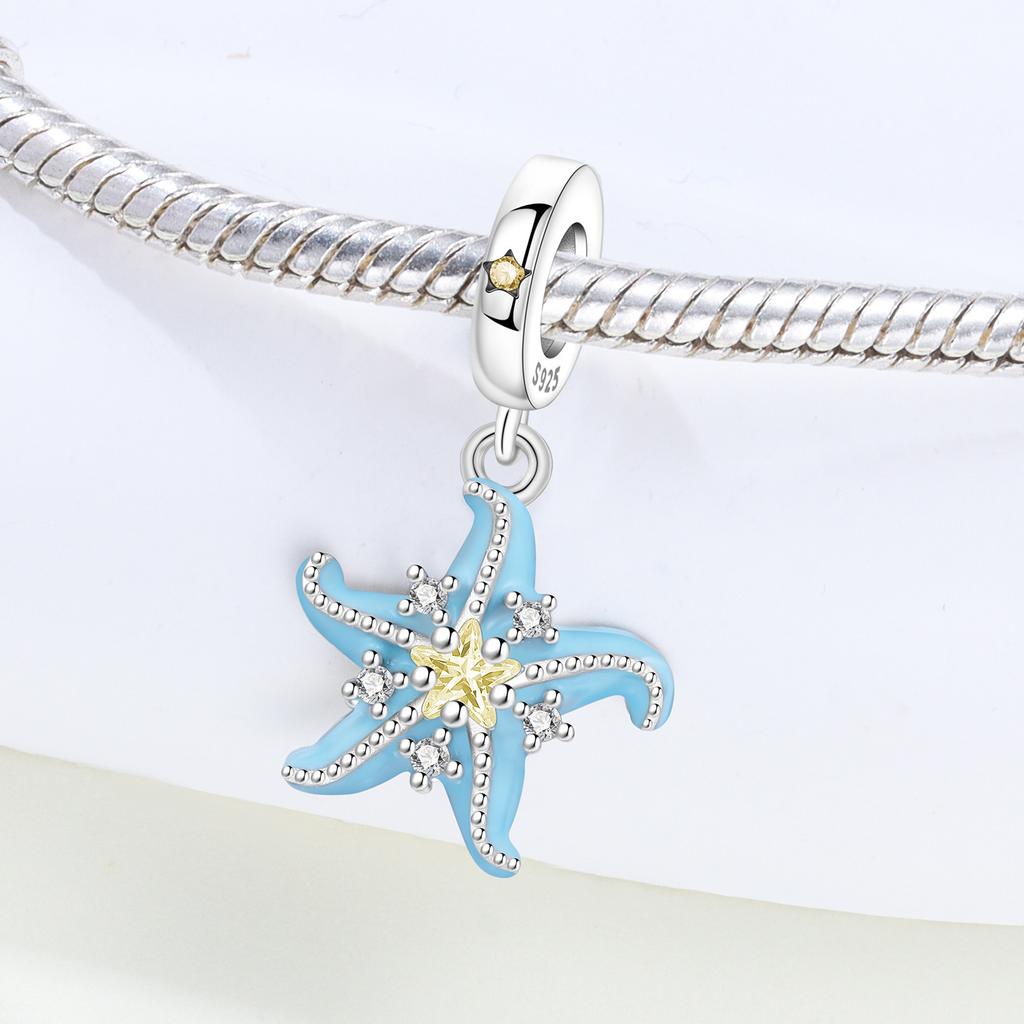 Copper Sea Star Ocean Pendant Beads Original Pendants Bracelet Charm Jewelry Party Diy Trendy Gifts