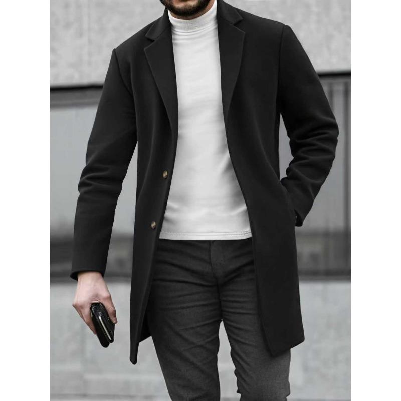 

Spring and autumn men s clothing, autumn and winter men s solid-color tops, going out on dates S чёрный