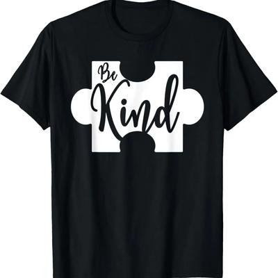 Be Kind Puzzle Piece Autism Awareness T-Shirt